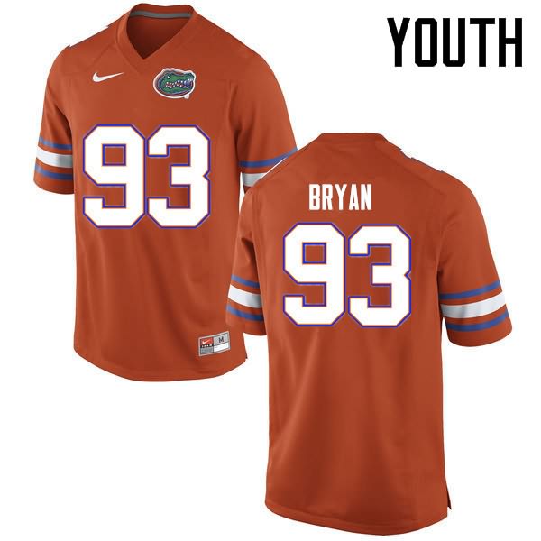 Youth NCAA Florida Gators Taven Bryan #93 Stitched Authentic Nike Orange College Football Jersey RAD3165QN